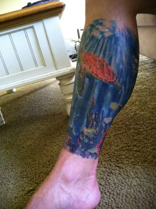 Ocean Scene Sock tattoo