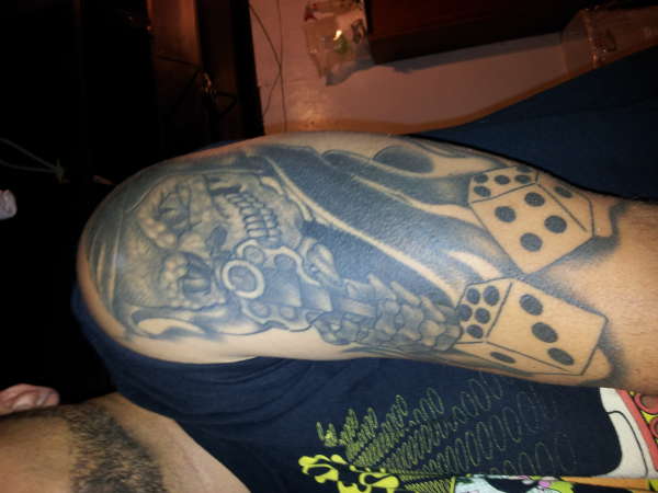 Skull and Dice tattoo