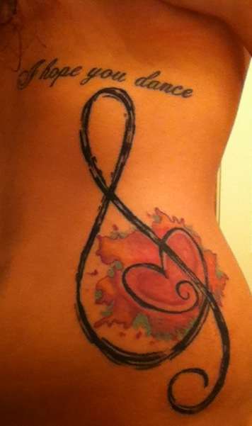 Treble Note tattoo