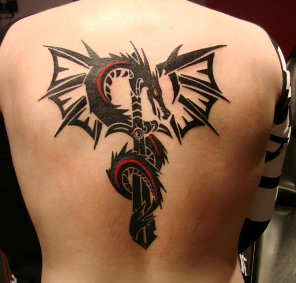 Tribal Dragon tattoo