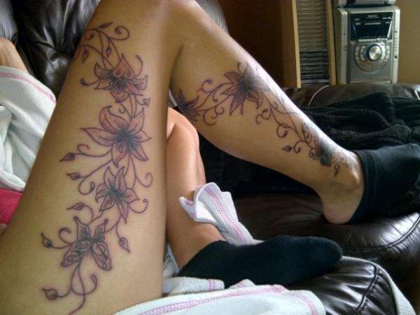 full leg tattoo