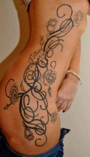 vine and roses tattoo