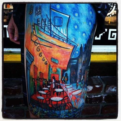 Cafe Terrace at Night tattoo
