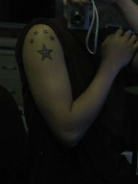 Chinese 5 stars tattoo