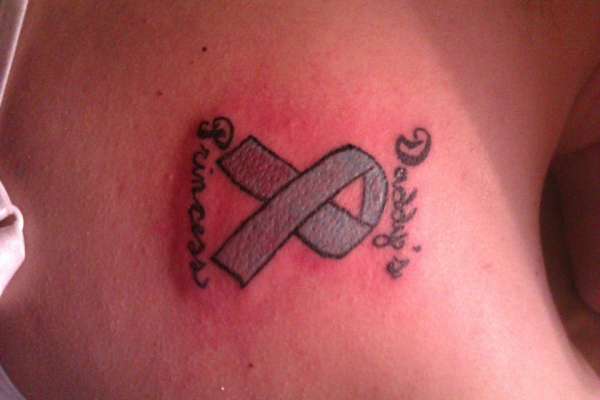 Daddys Princess with Cancer Ribbon tattoo
