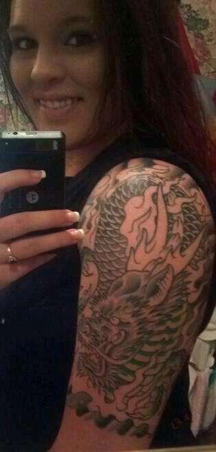 Half Sleeve Oriental Dragon tattoo