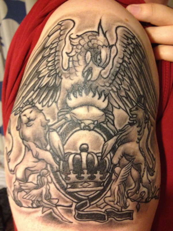 Queen logo tattoo