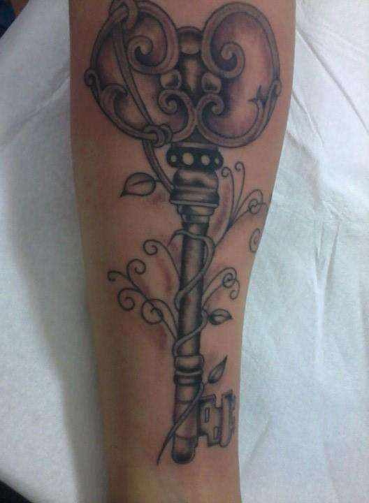 The key to my heart tattoo