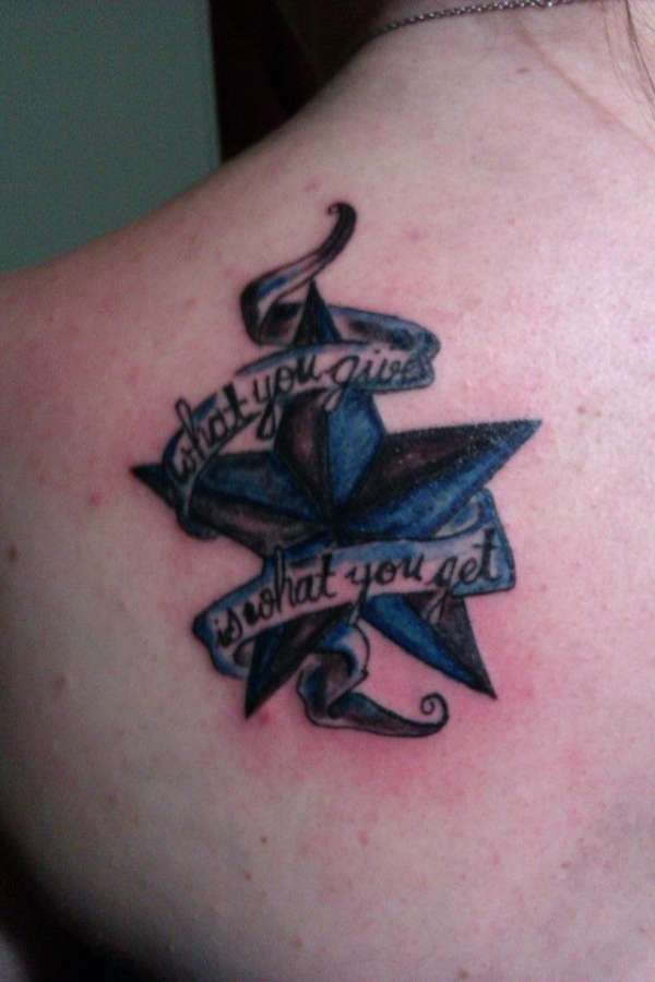 What you get is What you Give Nautical Star tattoo