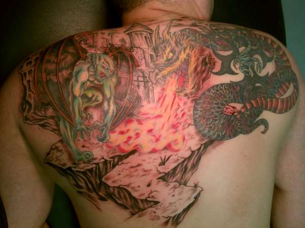 goblin vs dragon tattoo.