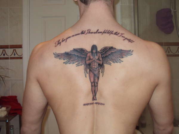 my guardian angel finished tattoo