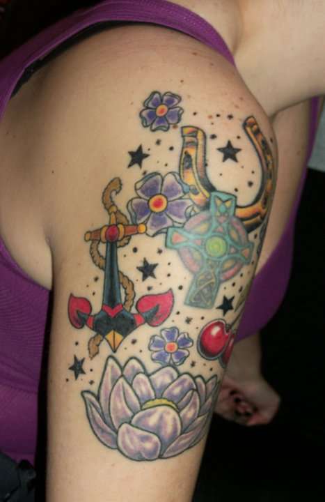 Arm in progress tattoo