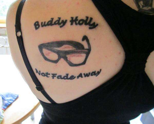 Buddy Holly Not Fade Away tattoo