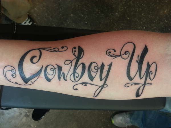 Cowboy up tattoo