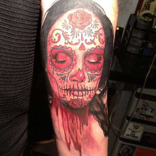 Day of the dead piece tattoo