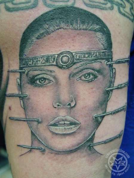 Detailed portrait tattoo