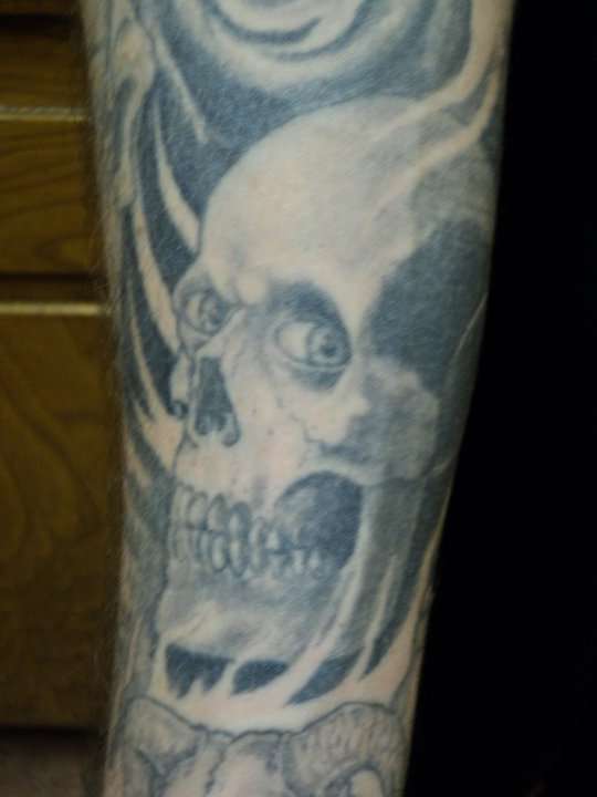 Evil Dead skull tattoo