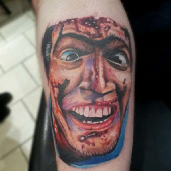 Evil Deal Ash Portrait Tattoo. Max How tattoo