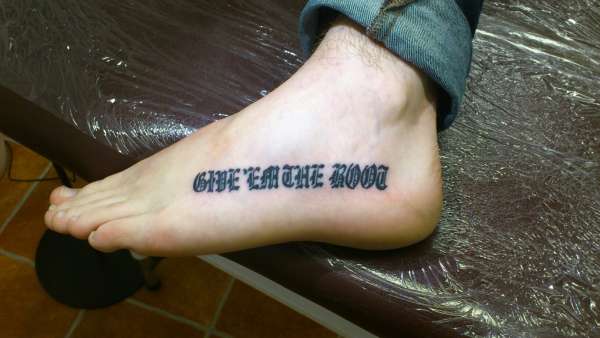 Give 'em the boot tattoo