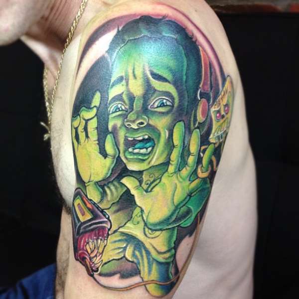 Metal music coming to life tattoo