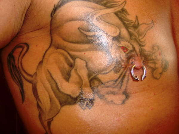 "Raging Bull" tattoo