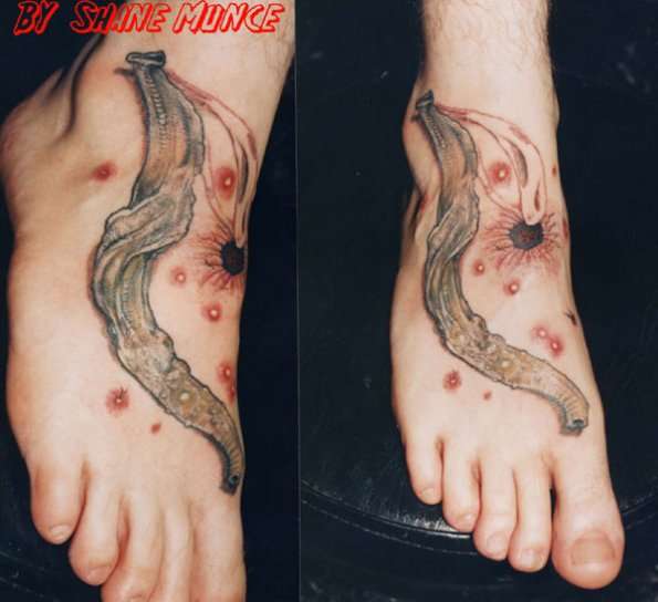 Rusty nails/wounds tattoo
