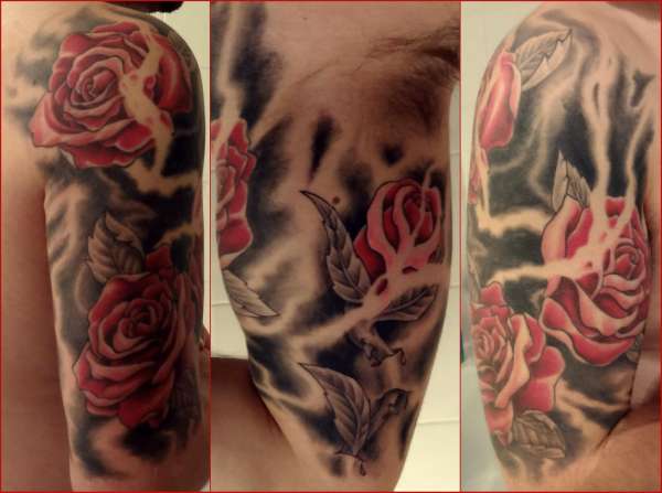 Smoking Roses tattoo