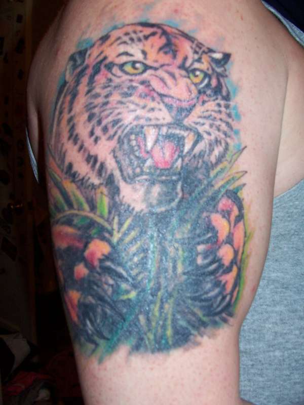 Tiger Cover-up tattoo