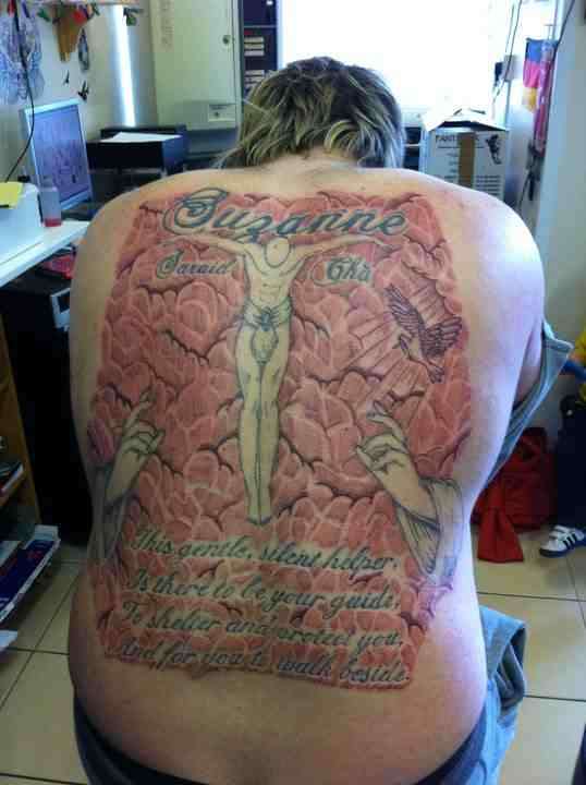 biblical back peice tattoo