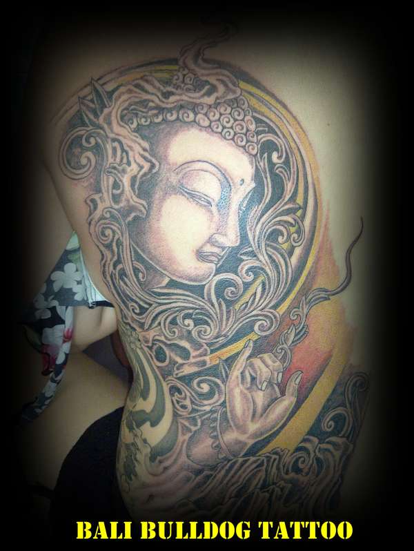 buddha face tattoo