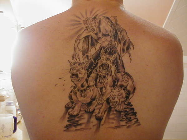 LUCIFER AND THE HOUNDS FROM HELL tattoo