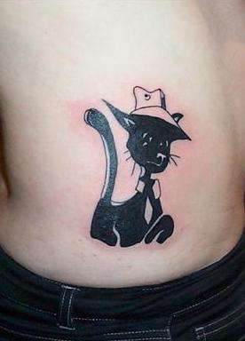 Fedora Cat tattoo