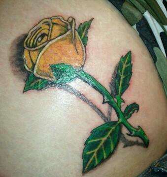 my yellow rose tattoo