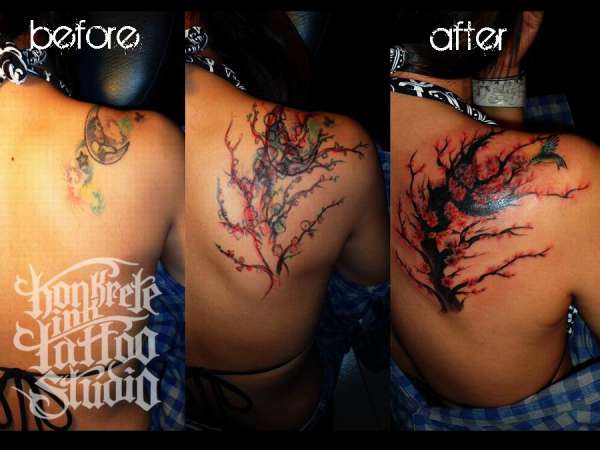 sakura cover up tattoo