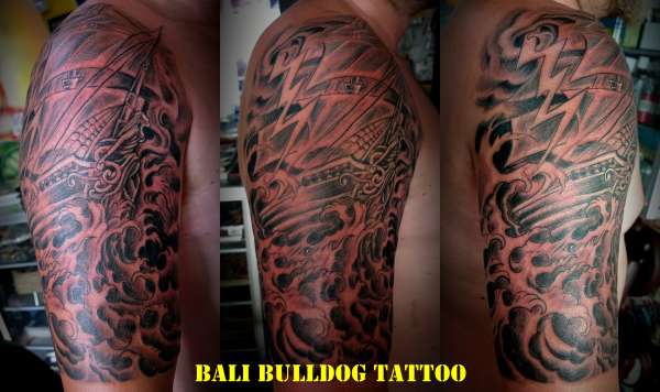 ship in storm tattoo
