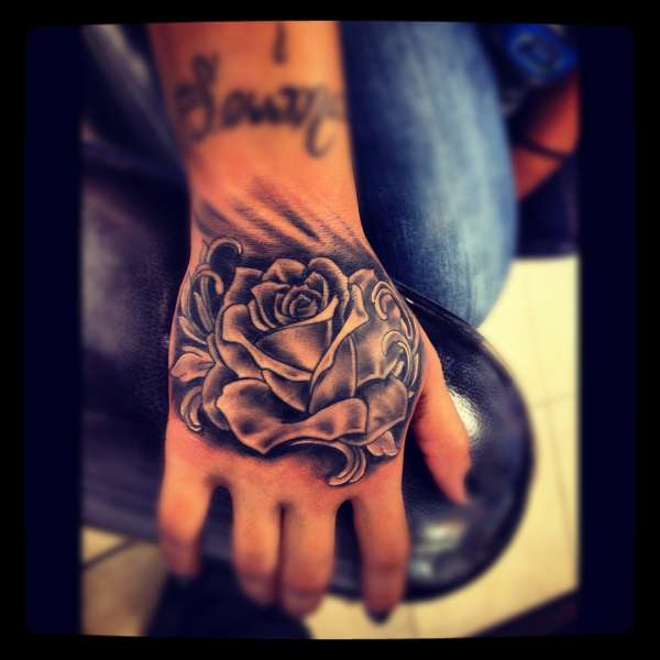 Another rose tattoo... I like doing hand tattoos tattoo