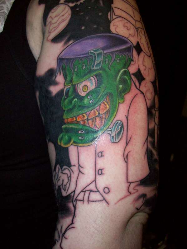 Cartoon Monster Sleeve (unfinished) tattoo