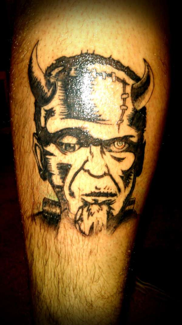 Frankenstein monster portrait tattoo