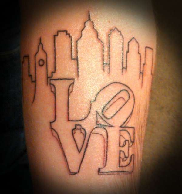 Philadelphia skyline tattoo