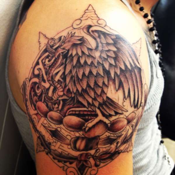 Something I started but havnt finishes.. Mexican eagle tattoo