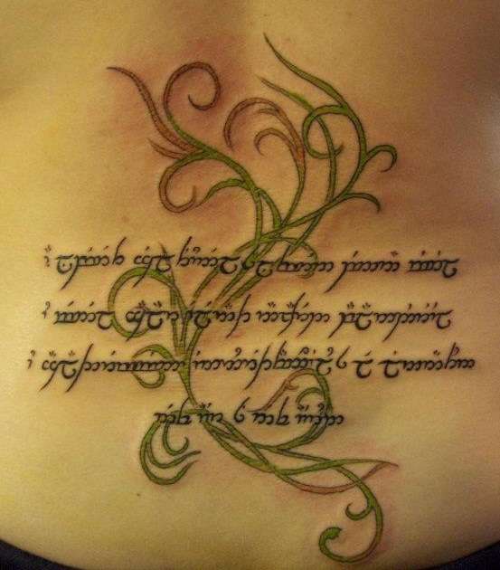 Tolkien-tribut tattoo