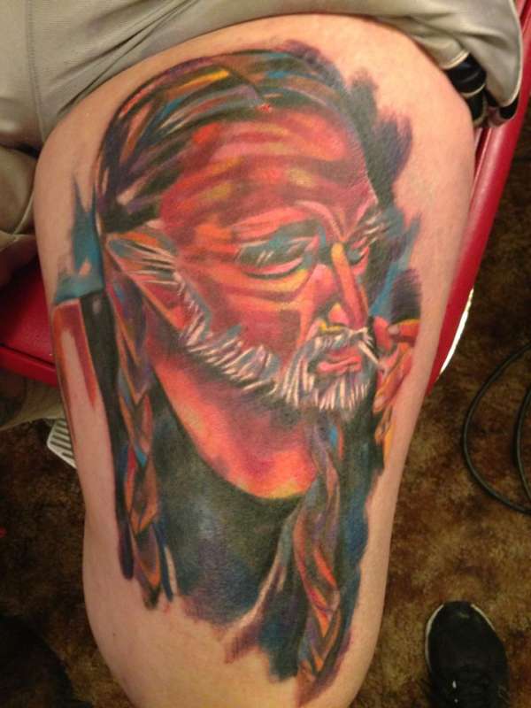 Willy Nelson tattoo