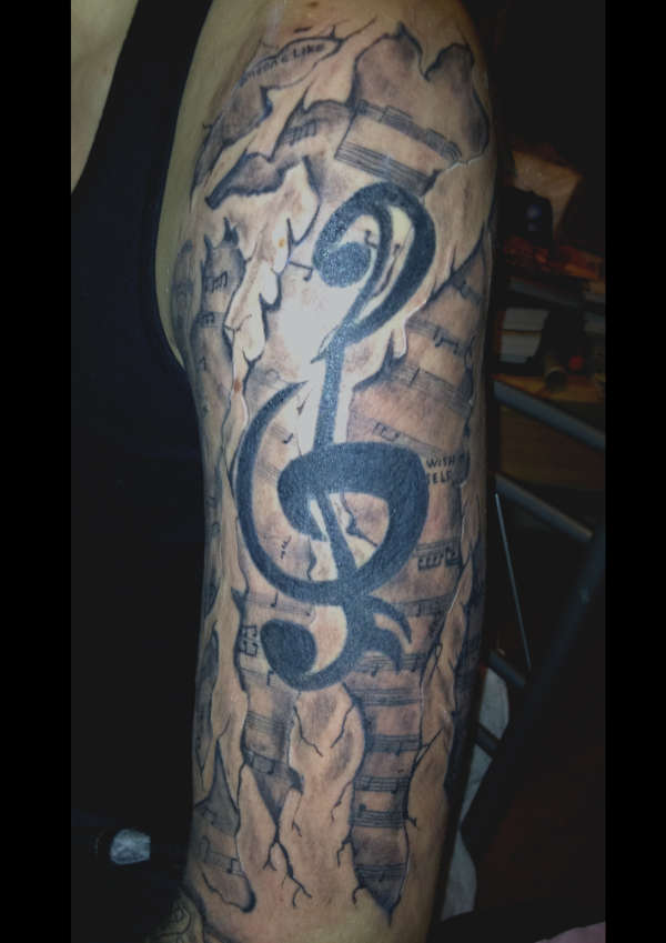 et music tattoo