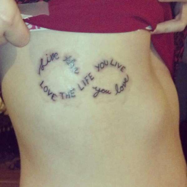 love the life you live, live the life you love infinite tattoo