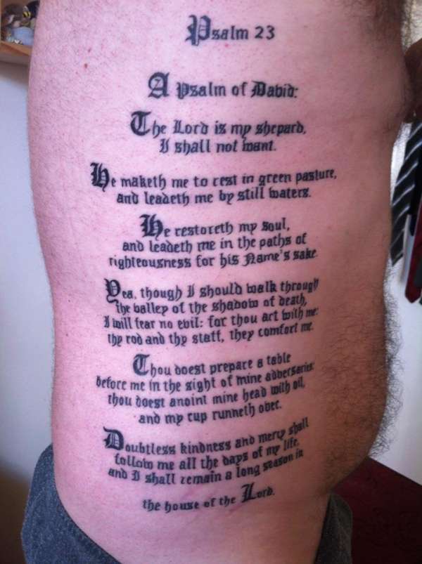 psalm 23 tattoo