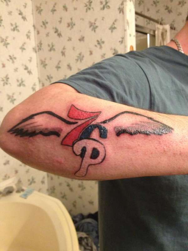 Eagles, 76'rs and Phillies tattoo tattoo