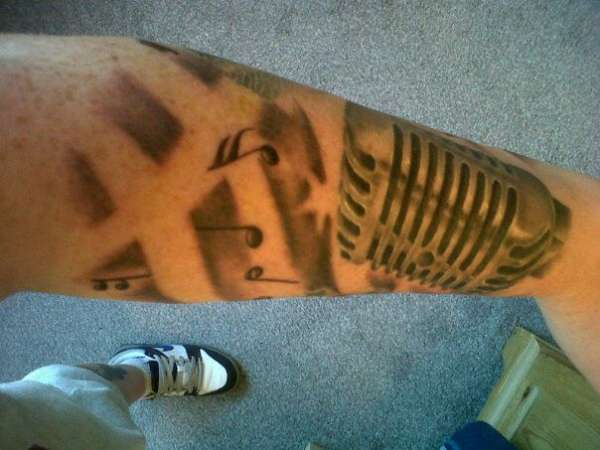 Microphone tattoo