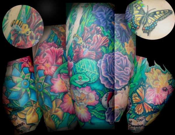 Iris garden tattoo