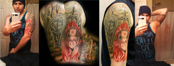 Red Riding Hood Half Sleeve tattoo