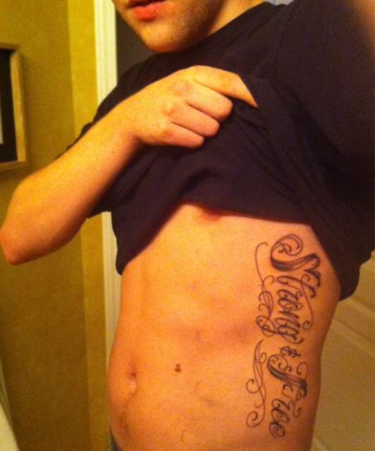 Script side tattoo tattoo